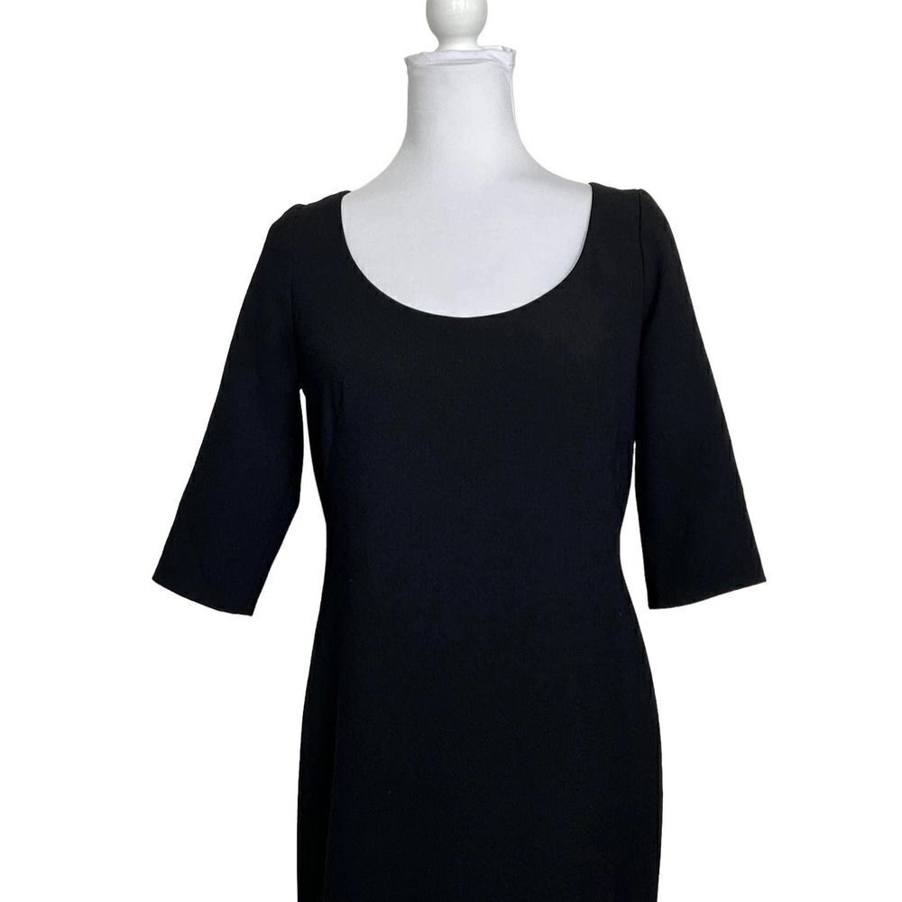 CARMEN Marc Valvo Dress Black Gold Metallic Beaded Hem Size 6 - Picture 4 of 13